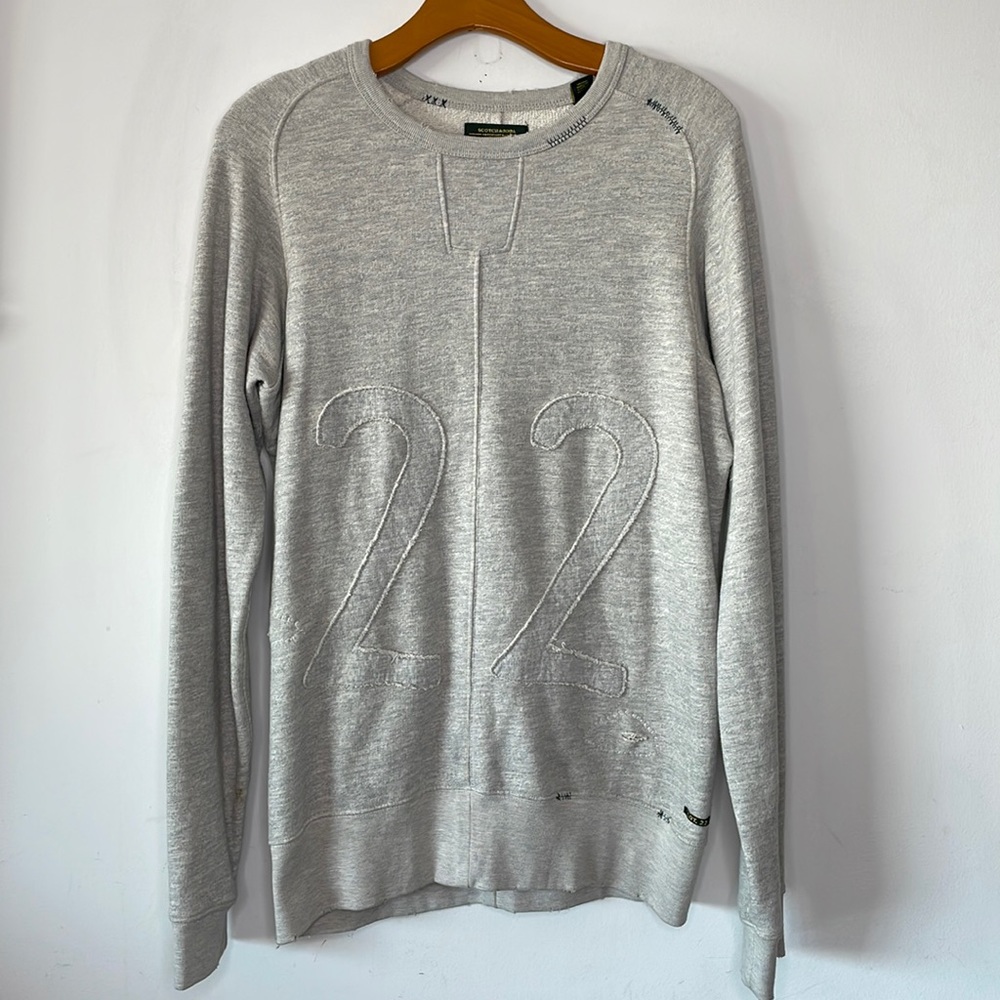Scotch & Soda Distressed Crewneck Sweatshirt w/#22 size medium